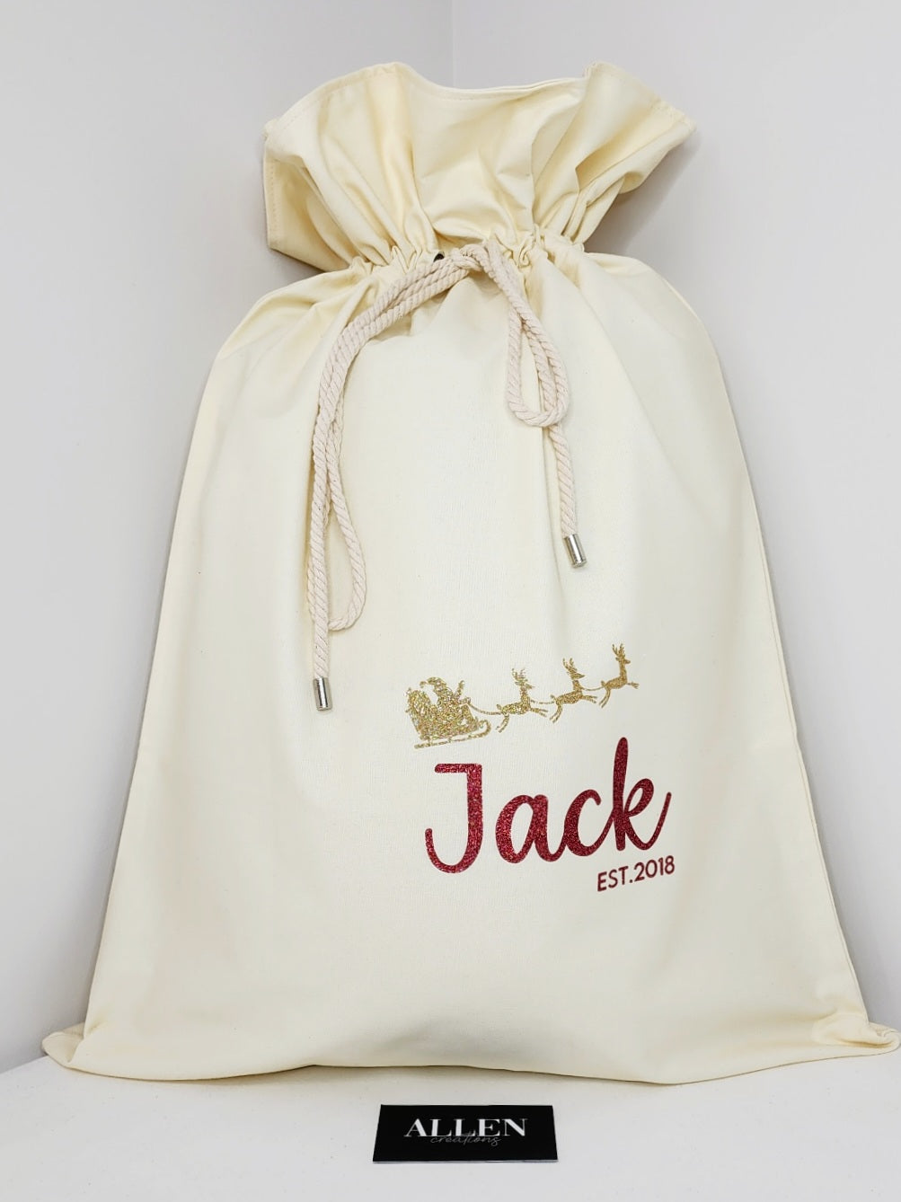 Santa Sack - Enclosed Drawstring