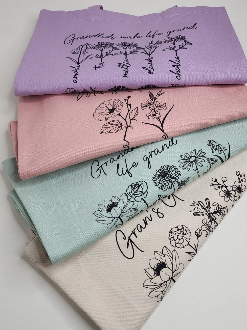 Birth Flower Tote Bag