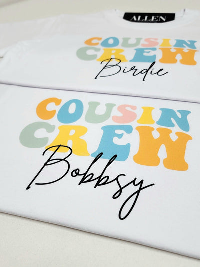 Personalised Cousin Crew Tees