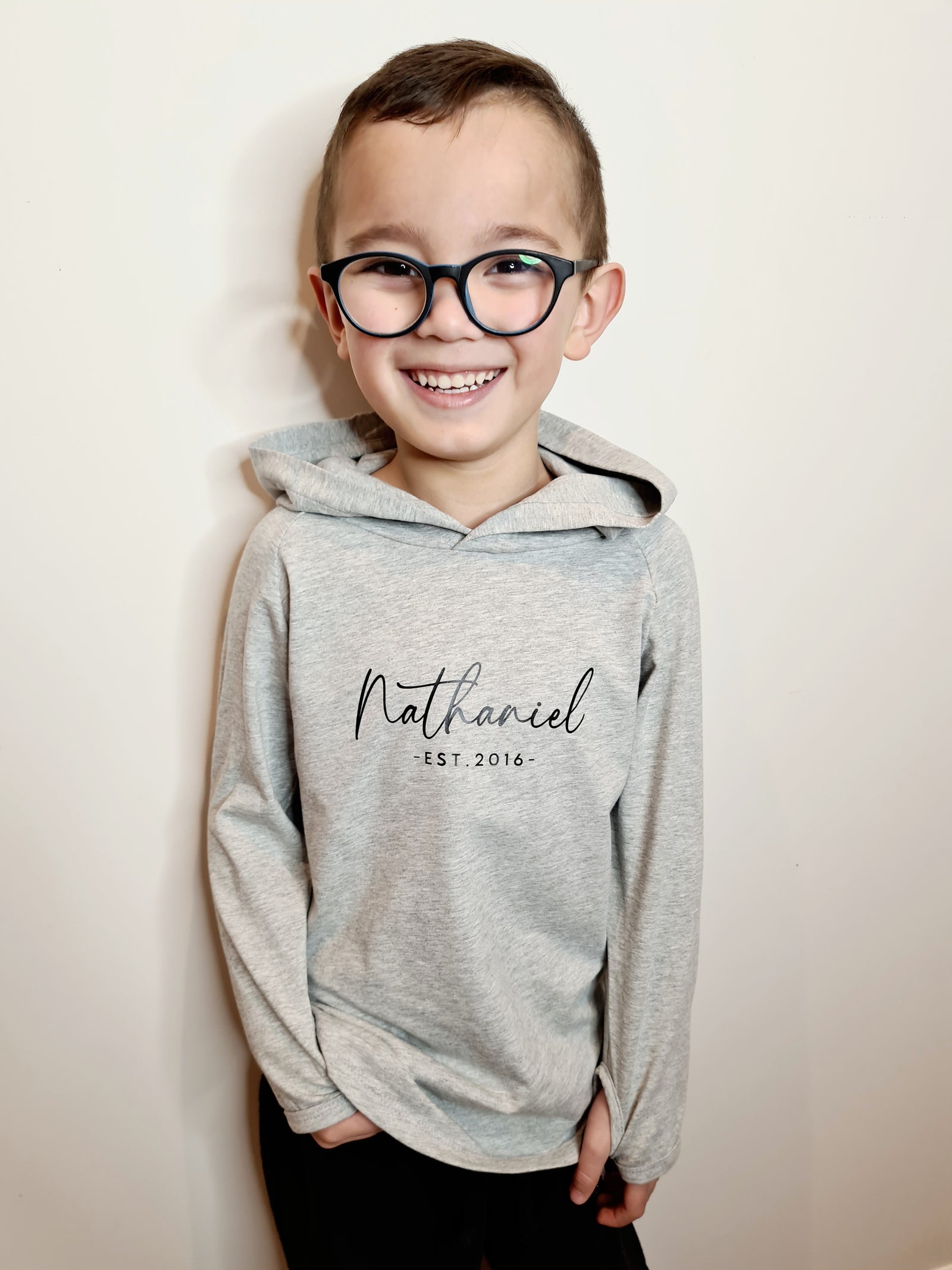 Kids Long Sleeve Hooded Tee