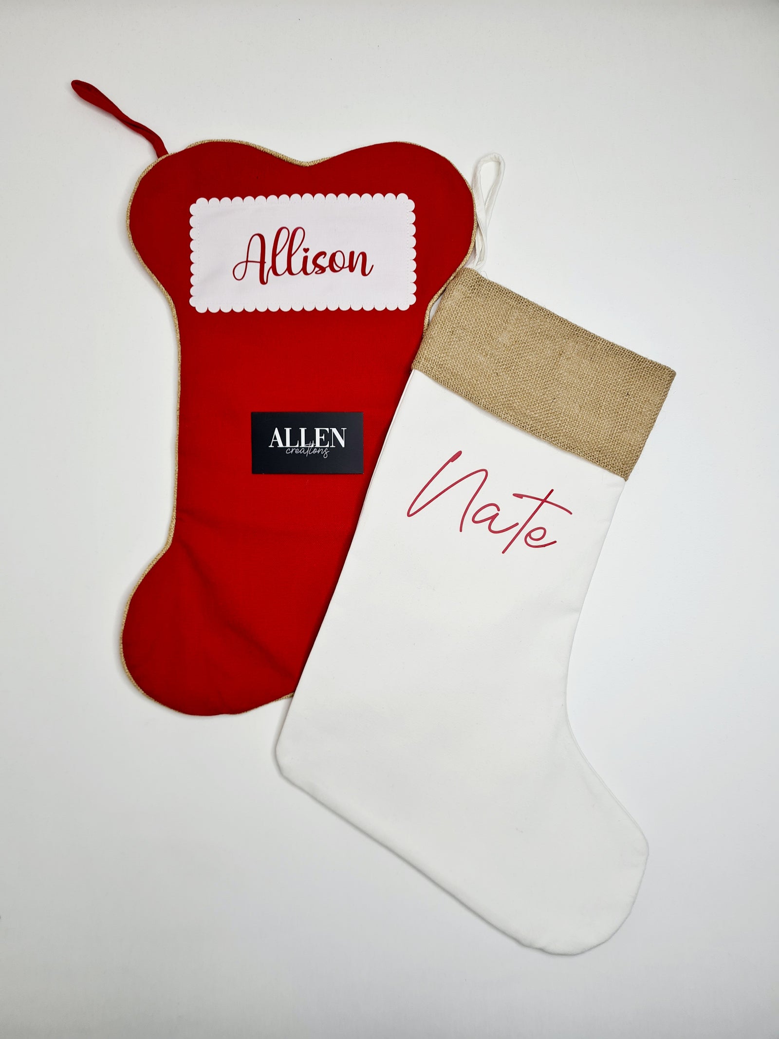 Hessian Santa Stockings