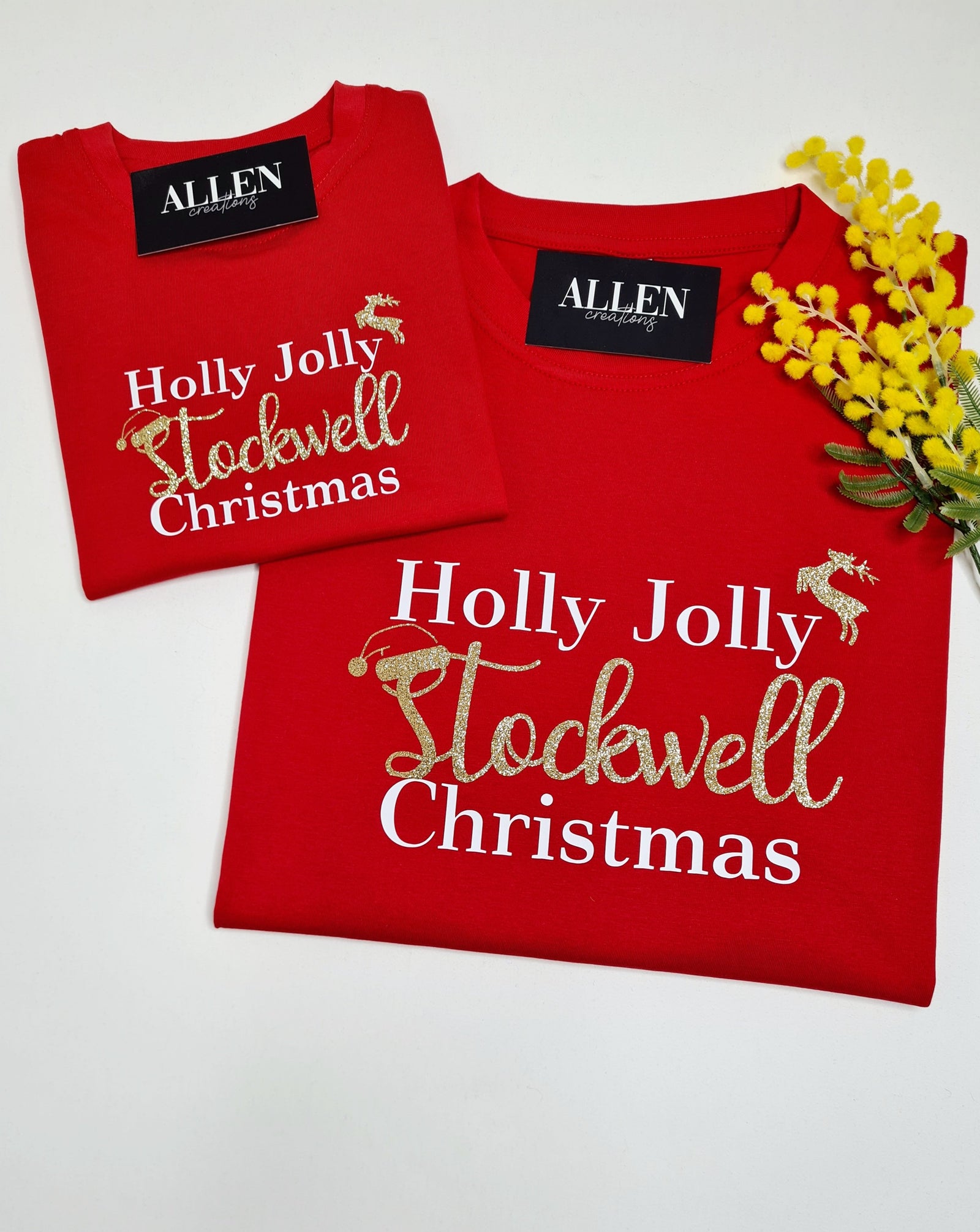 Custom Christmas Red Tees