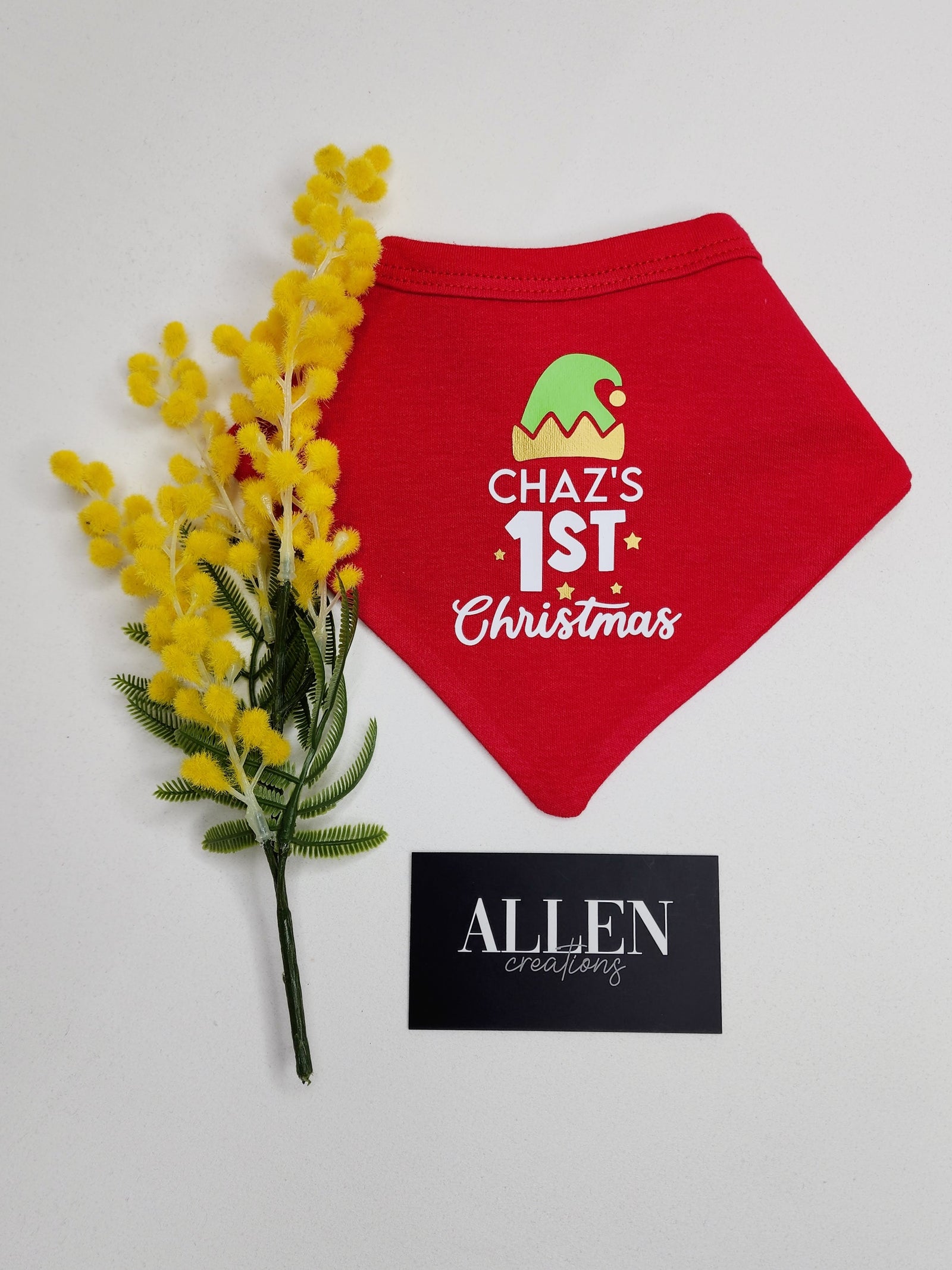 First Christmas Bandana Bib